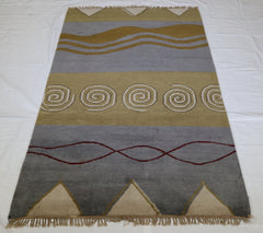 5x8 Rug, Hand Knotted Indian Rug
