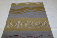 5x8 Rug, Hand Knotted Indian Rug