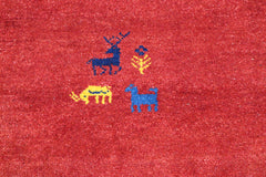 Colorful Rug, Hand Knotted Wool Rug