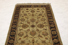Oriental Area Rug, Indian Silk Flower Rug