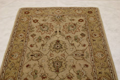 3x5 Geometric Rug, Hand Knotted Floral Rug