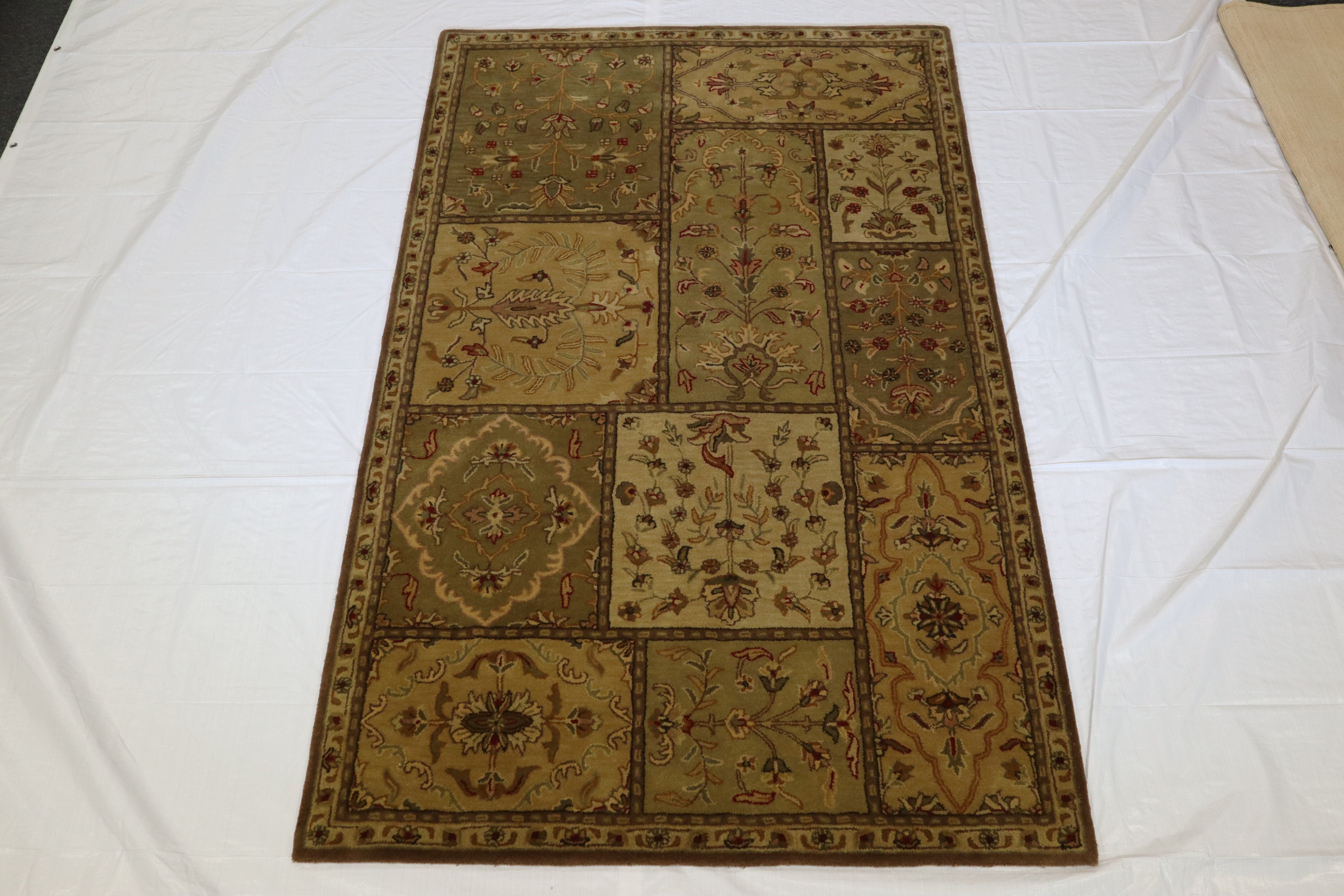 Indian Rug, 5x8 Area Rug, Handmade Rug, Traditional Rug