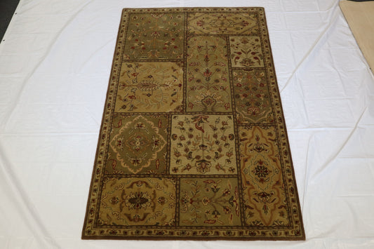 Indian Rug, 5x8 Area Rug, Handmade Rug, Traditional Rug