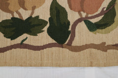 Fruits Design Rug, Handmade Indian Rug, 5x8 Area Rug