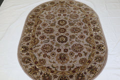 Indo Nepal Rug, Beige Rug, Oriental Rug, Indian Rug