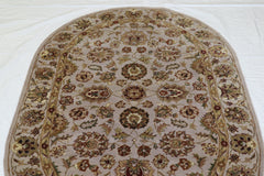 Indo Nepal Rug, Beige Rug, Oriental Rug, Indian Rug