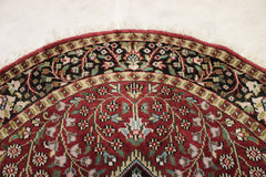 4x4 Round Rug, Jammu Kashmir Rug, Persian Round Rug