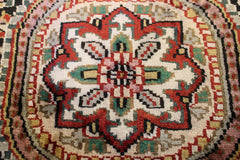 Indian Round Rug, 4x4 Round Rug, Jammu Kashmir Rug