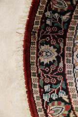 Indian Round Rug, 4x4 Round Rug, Jammu Kashmir Rug