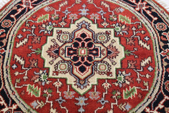 Indian Serapi Rug, 4x4 Round Rug