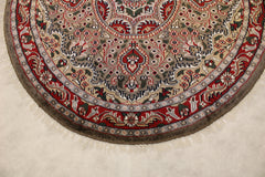 Persian Round Rug, Indian Jammu Kashmir Rug