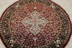 Persian Round Rug, Indian Round Rug, 4x4 Rug