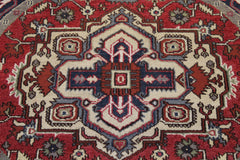 Persian Round Rug, 5x5 Round Rug, Indian Serapi Rug