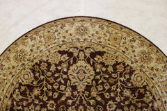 Oushak Round Rug, Traditional Round Rug