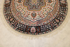 Persian Round Rug, 5x5 Round Rug, Jammu Kashmir Rug