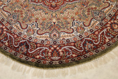 5x5 Round Rug, Indian Round Rug, Jammu Kashmir Rug