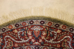 5x5 Round Rug, Indian Round Rug, Jammu Kashmir Rug