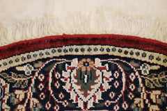 Hand Knotted Round Rug, Jammu Kashmir Round Rug