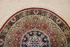 Hand Knotted Round Rug, Jammu Kashmir Round Rug