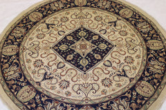 6x6 Round Rug, Pak Persian Rug, Hand Knotted Round Rug