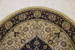 6x6 Round Rug, Pak Persian Rug, Hand Knotted Round Rug