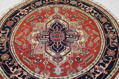 Indian Round Rug, Serapi Round Rug, 6x6 Round Rug