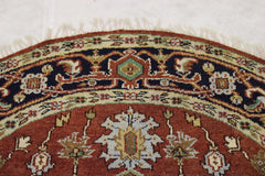 Serapi Round Rug, 6x6 Round Rug, Indian Wool Rug