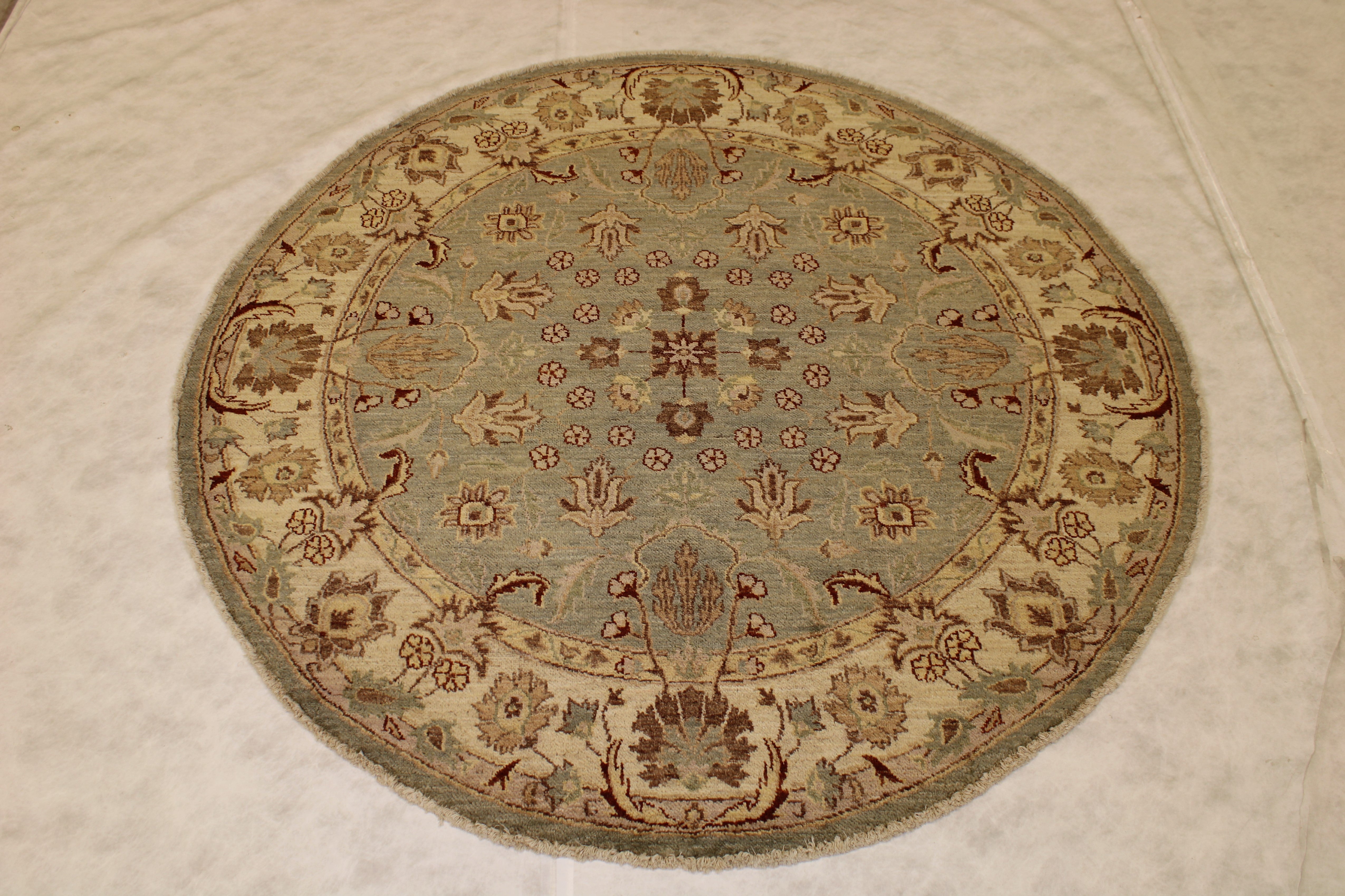 Afghan Round Rug, Chobi Design Rug, Traditional Rug