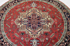 Serapi Round Rug, Traditional Round Rug, Persian Rug