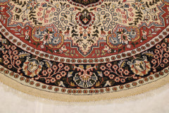 6x6 Round Rug, Jammu Kashmir Rug, Indian Round Rug
