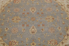 Oushak Round Rug, Hand Knotted Rug, Indian Round Rug