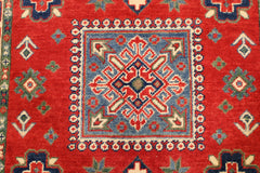 Kazak Hand Knotted Rug, 3x5 Afghan Rug