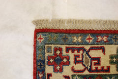 Kazak Hand Knotted Rug, 3x5 Afghan Rug