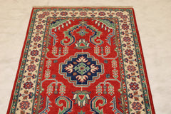 3x5 Tribal Rug, Afghan Kazak Rug