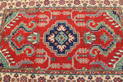 3x5 Tribal Rug, Afghan Kazak Rug
