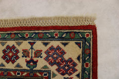 3x5 Tribal Rug, Afghan Kazak Rug