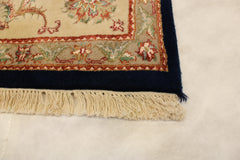 Silk Flower Rug, Indian Hand Knotted Rug, 8x12 Rug