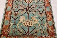 Geometric Wool Rug, Indian Floral Rug