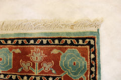 Geometric Wool Rug, Indian Floral Rug