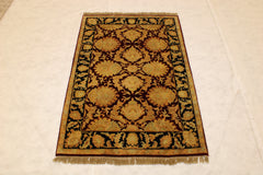 4x6 Floral Rug, Indian Geometric Rug