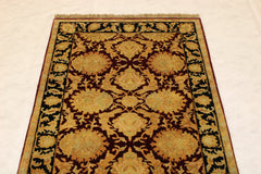 4x6 Floral Rug, Indian Geometric Rug