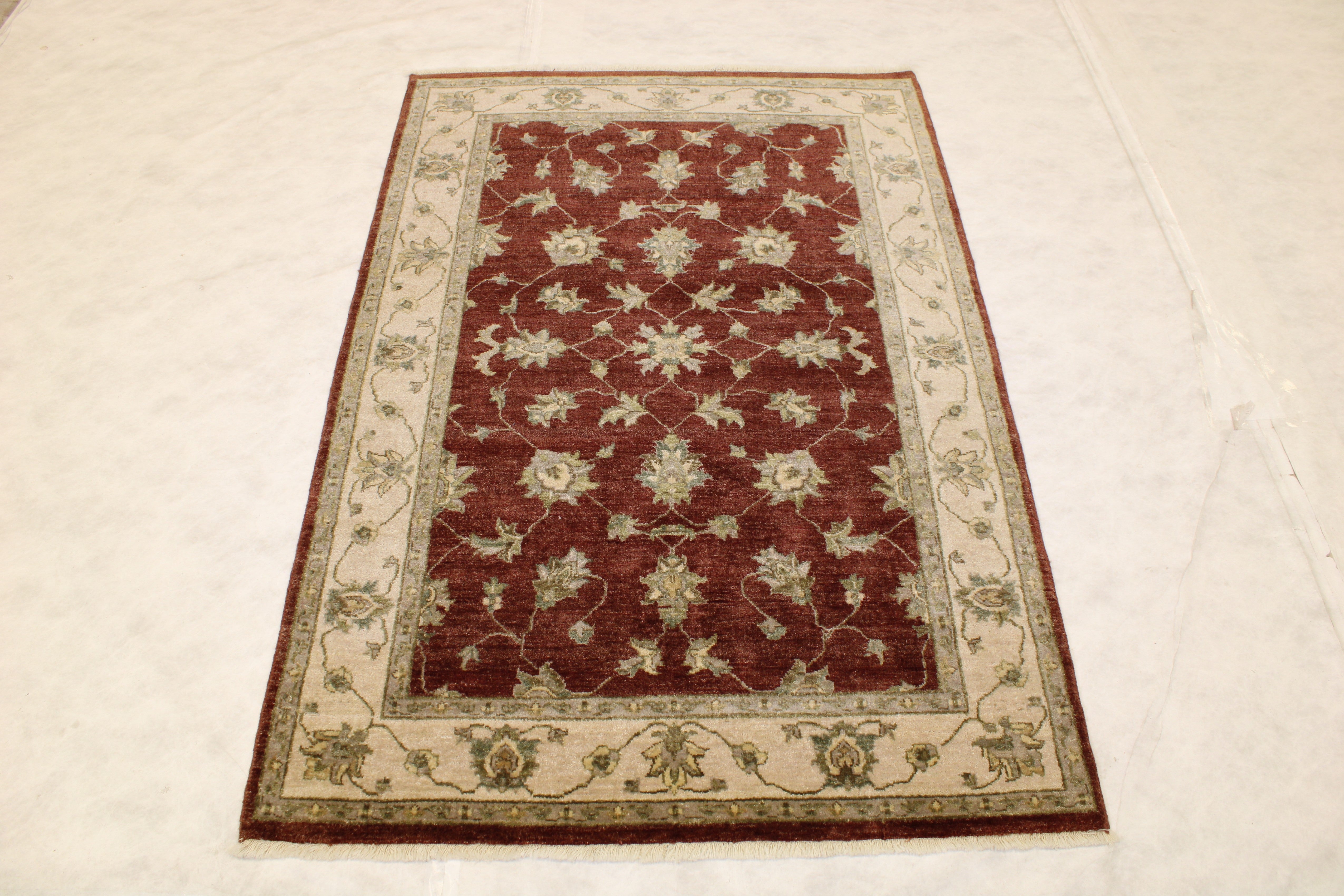 Indian Hand Knotted Rug, High Twist Design Rug