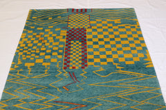 Gabbeh Rug, 6x9 Rug, Hand Knotted Rug