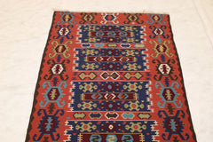 Handwoven Kilim Rug, Geometric Kilim Rug