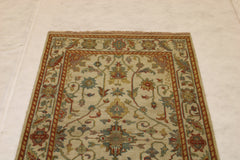 3x5 Oriental Rug, Indian Area Rug, Turkish Knot Rug