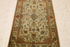 3x5 Oriental Rug, Indian Area Rug, Turkish Knot Rug