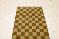 4x6 Modern Rug, Indian Geometric Rug