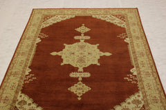 Indian Oushak Rug, Hand Knotted Area Rug, 8x11 Rug