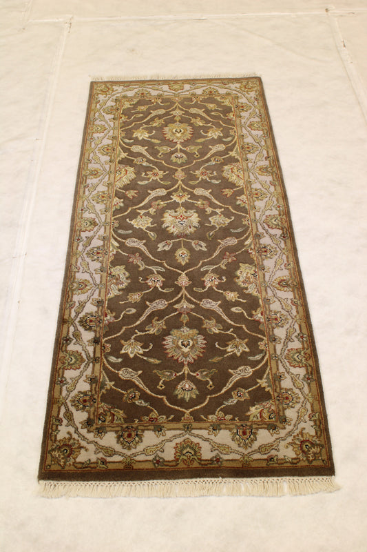 Hand Knotted Wool Runner, Indian Runner Rug