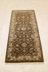 Hand Knotted Wool Runner, Indian Runner Rug